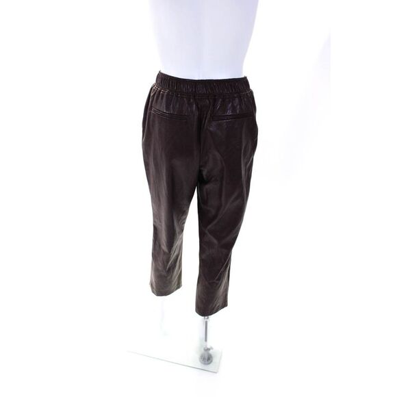 R Label The Reset Womens Faux Leather Elasticated Straight Leg Pants Red Size S - Picture 3 of 6